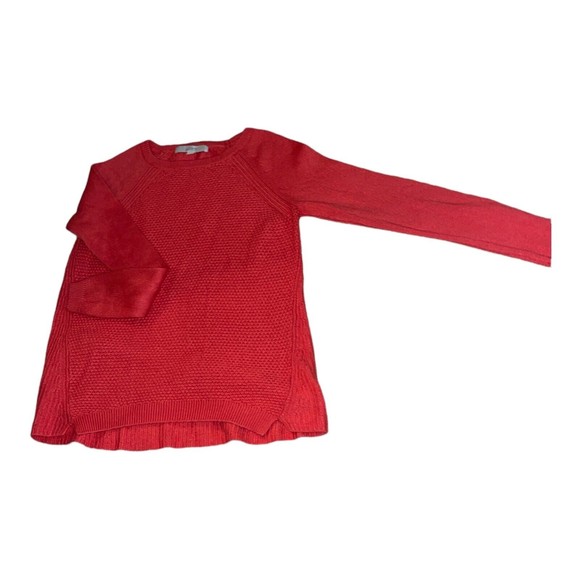 Loft women's sweater size M, Long sleeve color red. Pre-owned - Picture 4 of 10